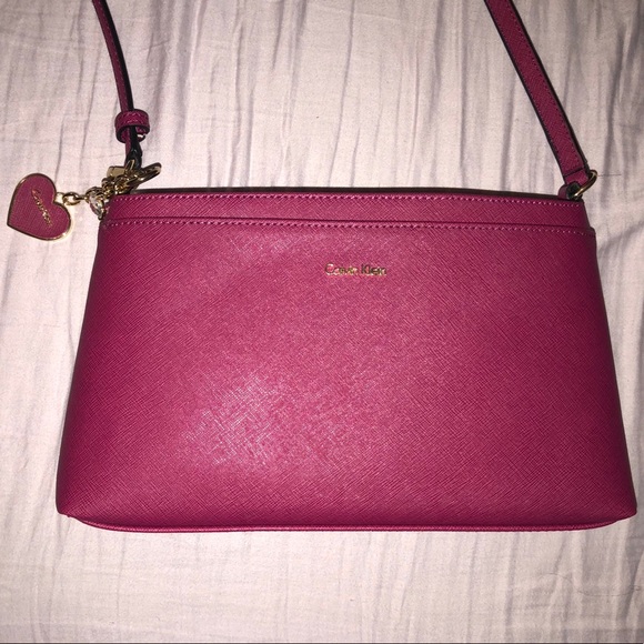 Calvin Klein Fuchsia Crossbody Purse - Picture 1 of 8